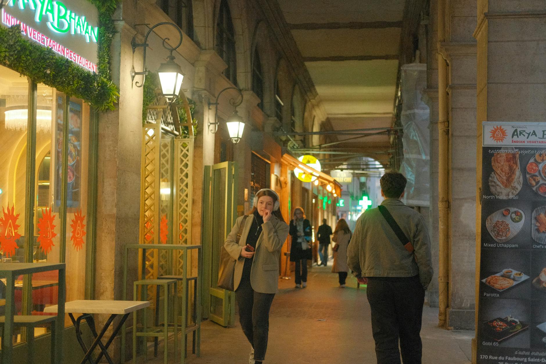 Historic vegetarian restaurant storefront